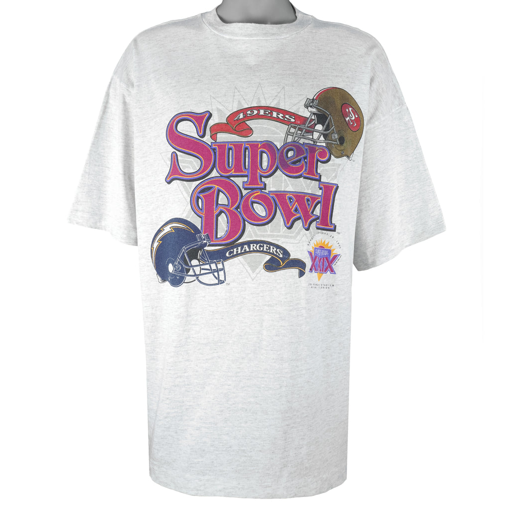 NFL - Super Bowl 29th 49ers VS Chargers Matchups T-Shirt 1995 XX-Large Vintage Retro Football