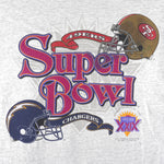 NFL - Super Bowl 29th 49ers VS Chargers Matchups T-Shirt 1995 XX-Large Vintage Retro Football
