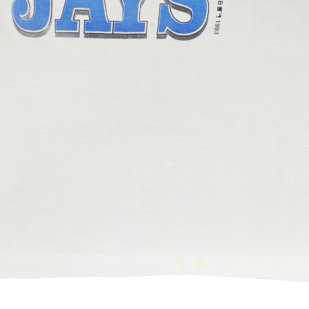 MLB - Toronto Blue Jays Champs Single Stitch T-Shirt 1993 Large Vintage Retro Baseball