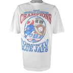 MLB - Toronto Blue Jays Champs Single Stitch T-Shirt 1993 Large Vintage Retro Baseball