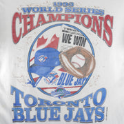 MLB - Toronto Blue Jays Champs Single Stitch T-Shirt 1993 Large Vintage Retro Baseball