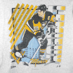 NHL - Pittsburgh Penguins Mario Lemieux Single Stitch T-Shirt 1991 Medium Vintage Retro Hockey