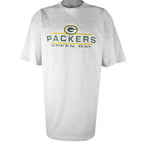 NFL (Logo 7) - Green Bay Packers Embroidered Single Stitch T-Shirt 1990s XX-Large Vintage Retro Football