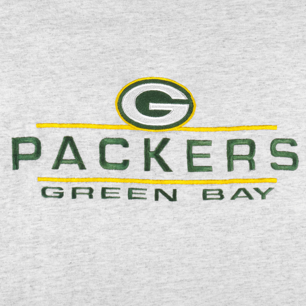 NFL (Logo 7) - Green Bay Packers Embroidered Single Stitch T-Shirt 1990s XX-Large Vintage Retro Football