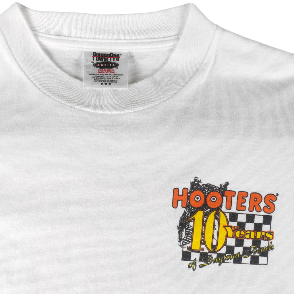 Vintage (Power Pro) - Hooters 10 Years Of Daytona Beach T-Shirt 1990s Medium Vintage Retro