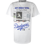 MLB (Tultex) - Los Angeles Dodgers Hideo Nomo Front Pages T-Shirt 1995 Large