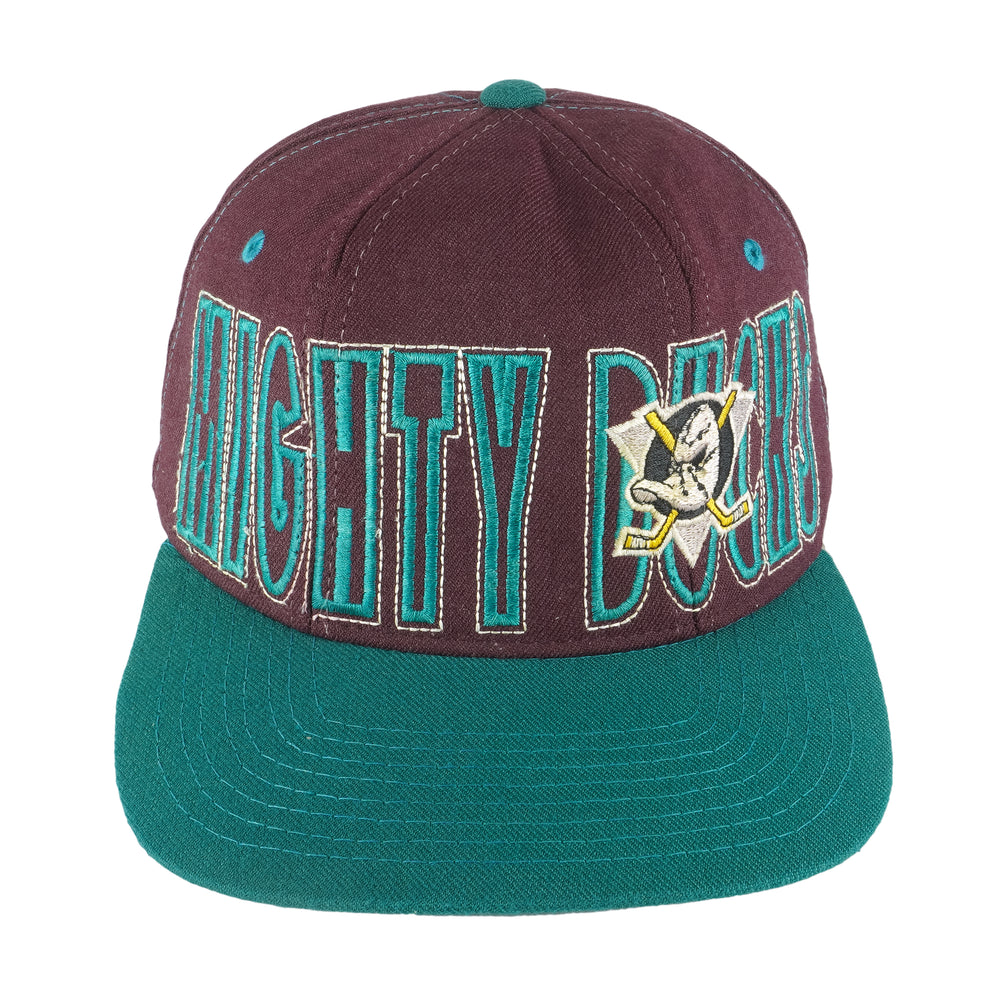 Starter - Anaheim Mighty Ducks Fitted Hat 1990s 6 5/8-71/8 Vintage Retro Hockey