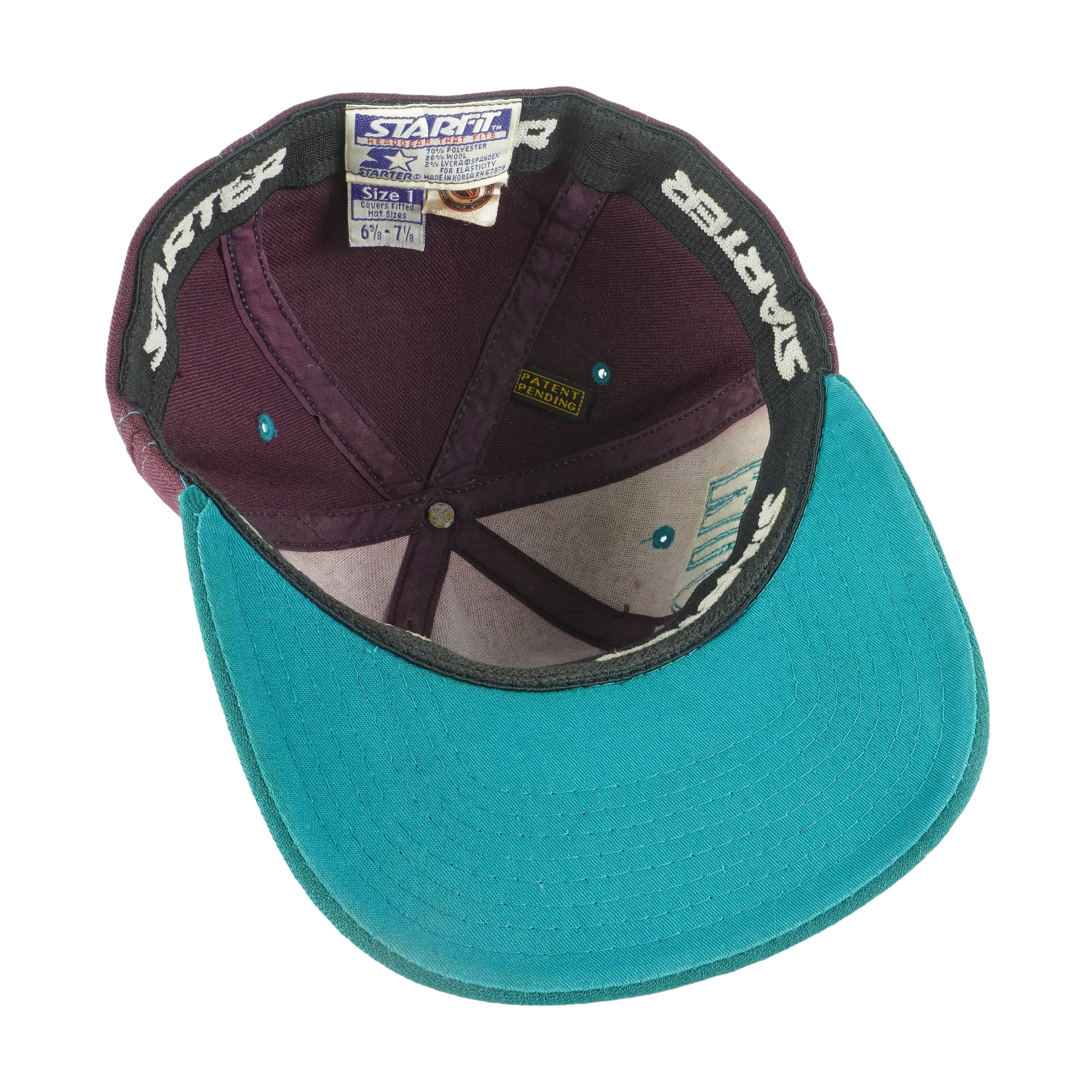 Starter - Anaheim Mighty Ducks Fitted Hat 1990s 6 5/8-71/8 Vintage Retro Hockey
