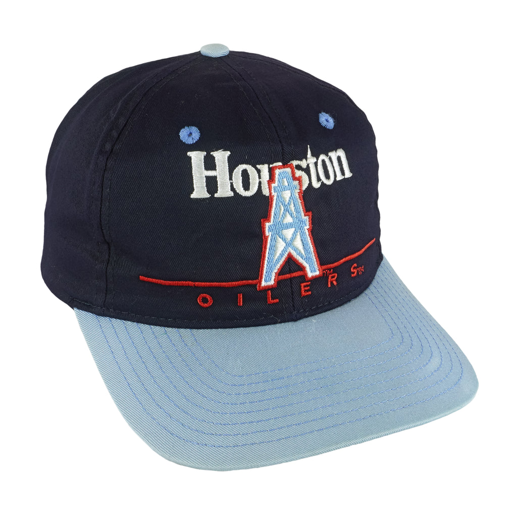 NFL (EAsports) - Houston Oilers Embroidered Logo Snapback Hat 1990s OSFA Vintage Retro Football