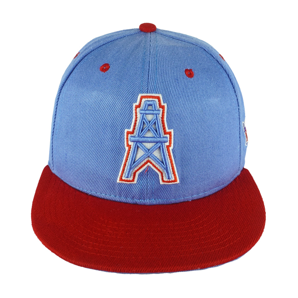 NFL (Mitchell & Ness) - Houston Oilers Embroidered Logo Snapback Hat 2000s OSFA Vintage Retro Football
