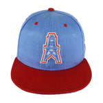 NFL (Mitchell & Ness) - Houston Oilers Embroidered Logo Snapback Hat 2000s OSFA Vintage Retro Football