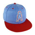 NFL (Mitchell & Ness) - Houston Oilers Embroidered Logo Snapback Hat 2000s OSFA Vintage Retro Football