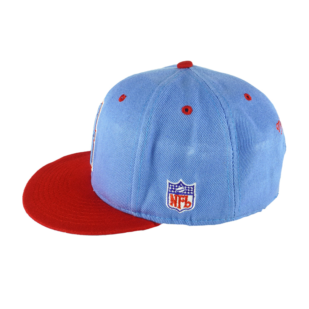 NFL (Mitchell & Ness) - Houston Oilers Embroidered Logo Snapback Hat 2000s OSFA Vintage Retro Football
