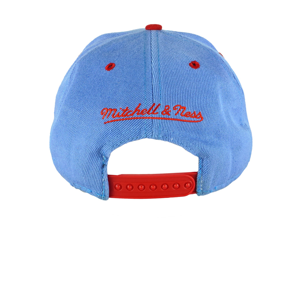 NFL (Mitchell & Ness) - Houston Oilers Embroidered Logo Snapback Hat 2000s OSFA Vintage Retro Football