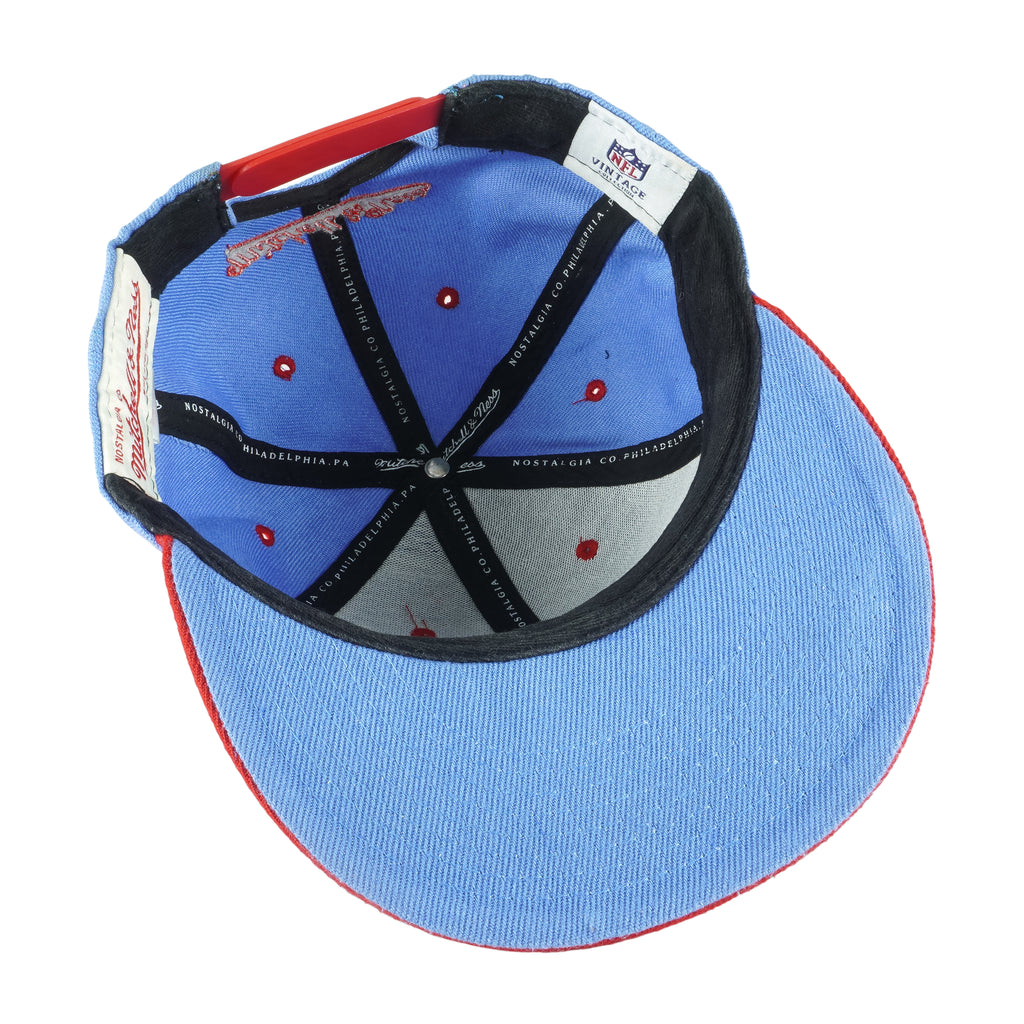 NFL (Mitchell & Ness) - Houston Oilers Embroidered Logo Snapback Hat 2000s OSFA Vintage Retro Football