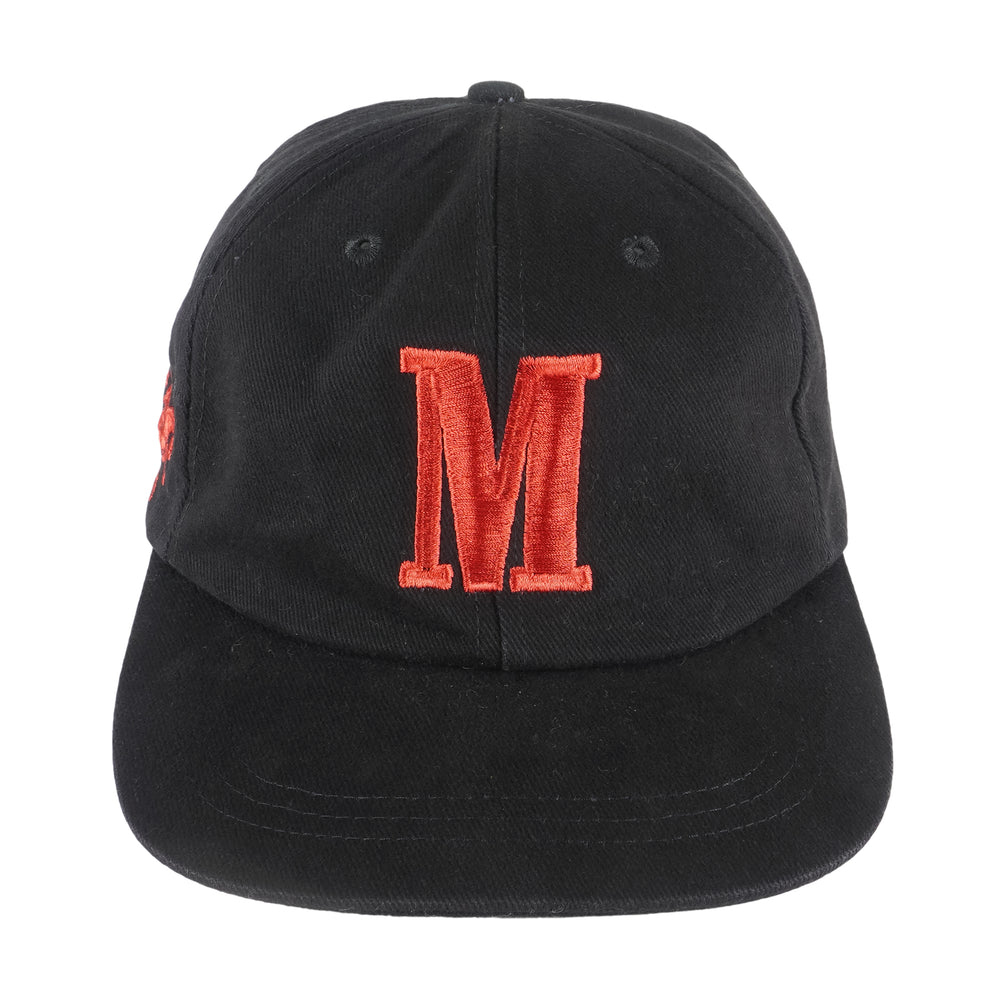 Vintage (Marlboro) - Black Big M Logo Adjustable Hat 1990s OSFA Vintage Retro