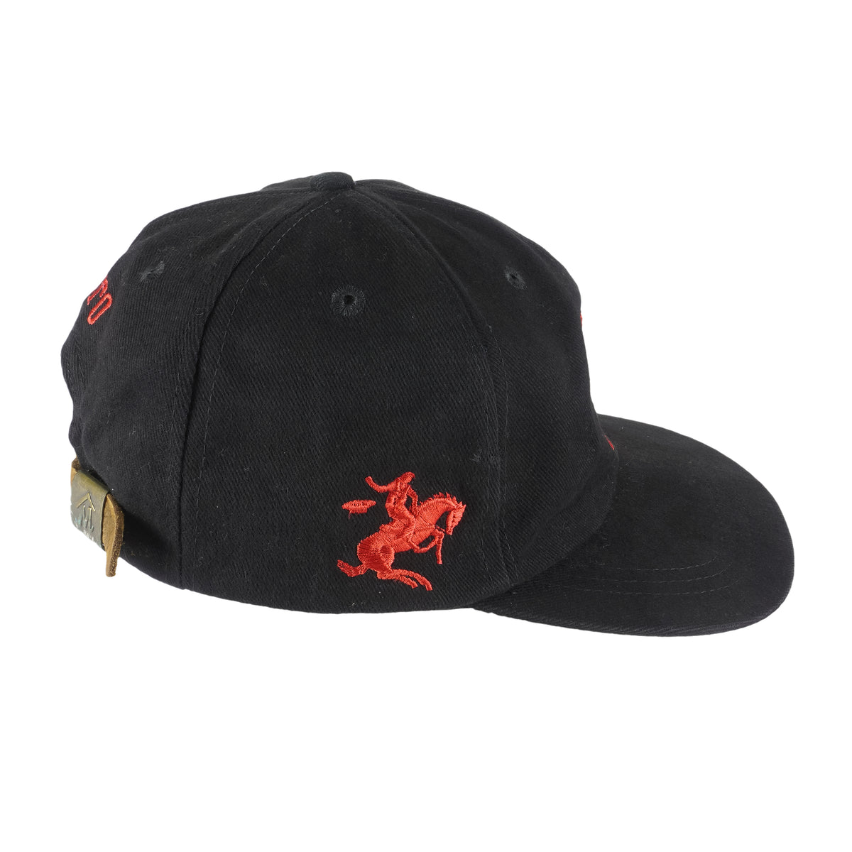 Vintage (Marlboro) - Black Big M Logo Adjustable Hat 1990s OSFA Vintage Retro