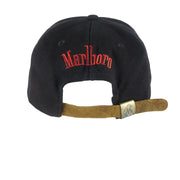 Vintage (Marlboro) - Black Big M Logo Adjustable Hat 1990s OSFA Vintage Retro