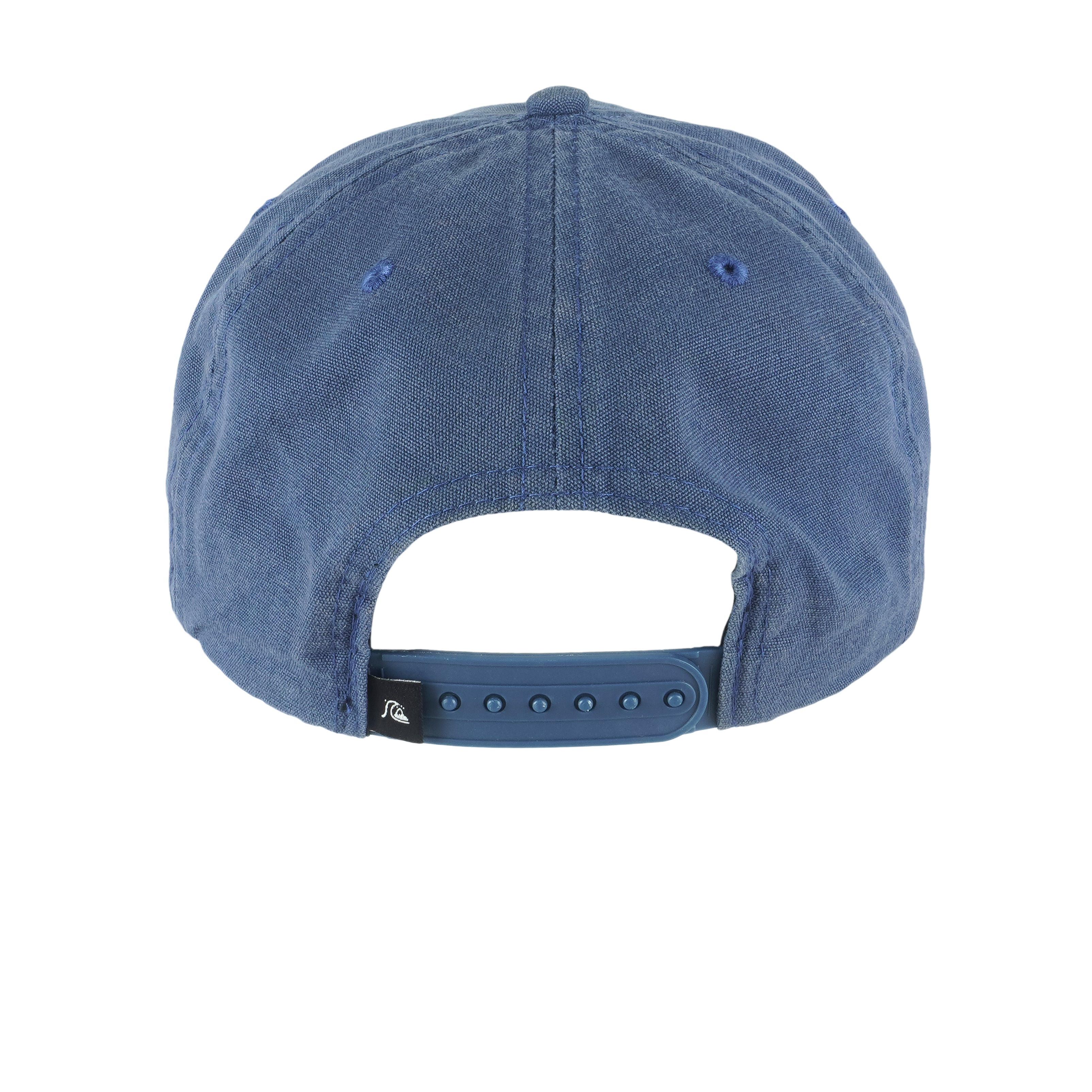 Quicksilver - Blue Denim Embroidered Snapback Hat 1990s OSFA Vintage Retro