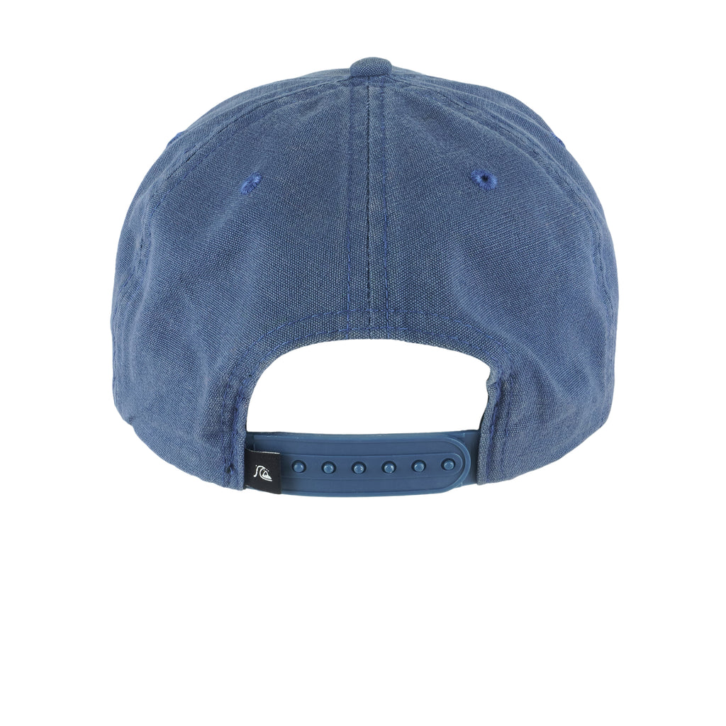 Quicksilver - Blue Denim Embroidered Snapback Hat 1990s OSFA Vintage Retro