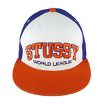 Stussy (New Era) - World League Spell-Out Snapback Hat 1990s OSFA Vintage Retro