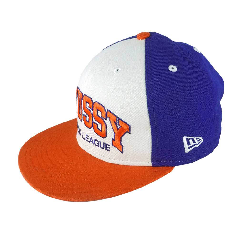 Stussy (New Era) - World League Spell-Out Snapback Hat 1990s OSFA Vintage Retro