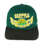 NBA (The G Cap) - Seattle SuperSonics Snapback Hat 1990s OSFA Vintage Retro Basketball