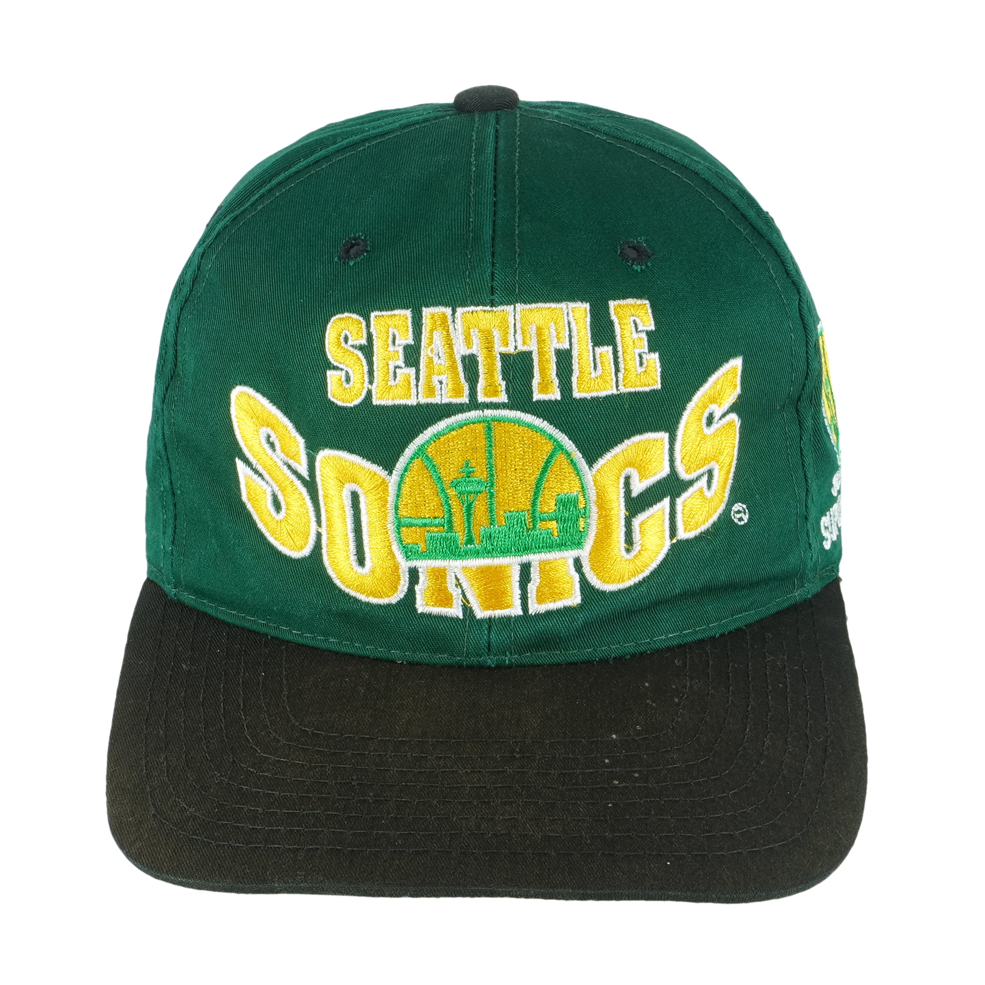 NBA (The G Cap) - Seattle SuperSonics Snapback Hat 1990s OSFA Vintage Retro Basketball