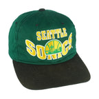 NBA (The G Cap) - Seattle SuperSonics Snapback Hat 1990s OSFA Vintage Retro Basketball