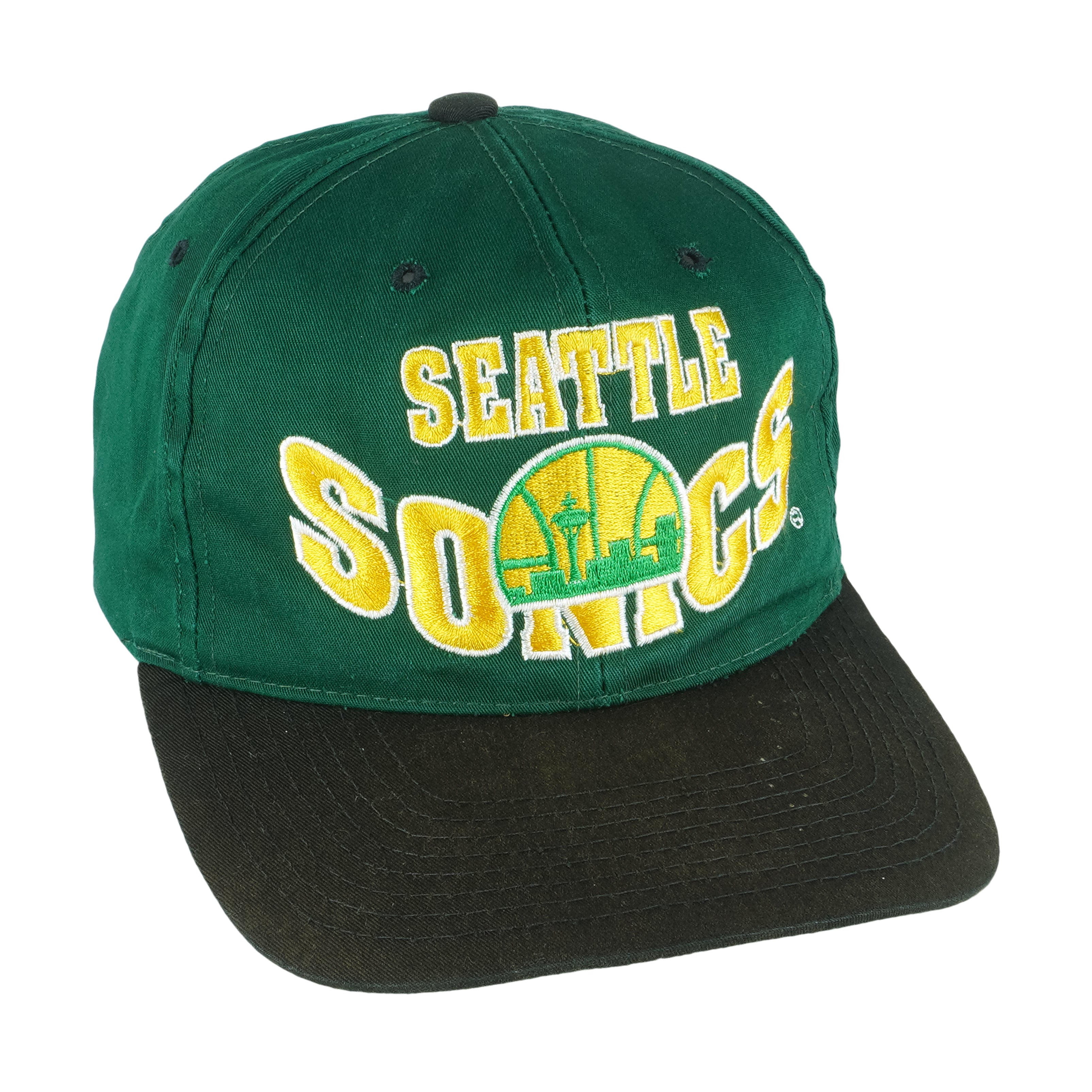 NBA (The G Cap) - Seattle SuperSonics Snapback Hat 1990s OSFA Vintage Retro Basketball