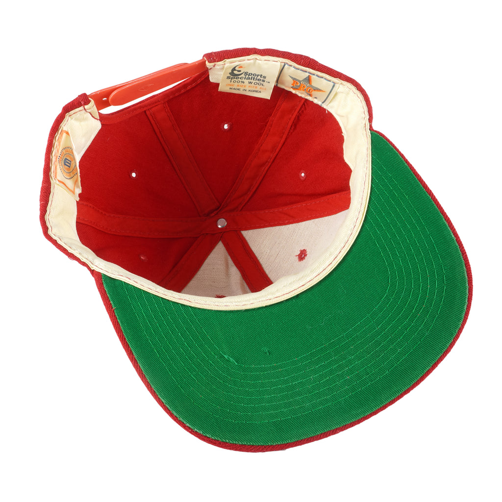 NCAA (Sports Specialties) - UNLV Rebels Corduroy Snapback Hat 1990s OSFA Vintage Retro Football College