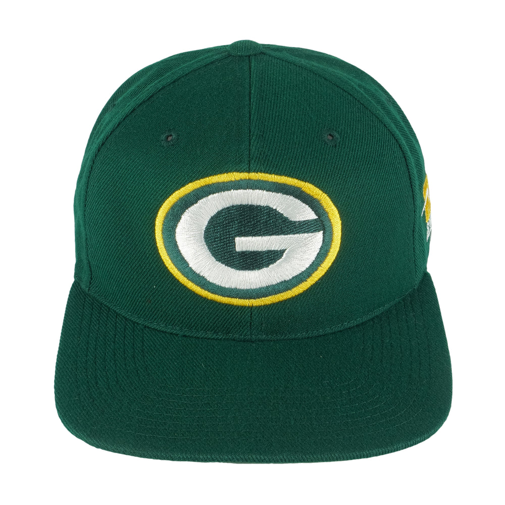NFL (Sports Specialties) - Green Bay Packers Snapback Hat 1990s OSFA Vintage Retro Football