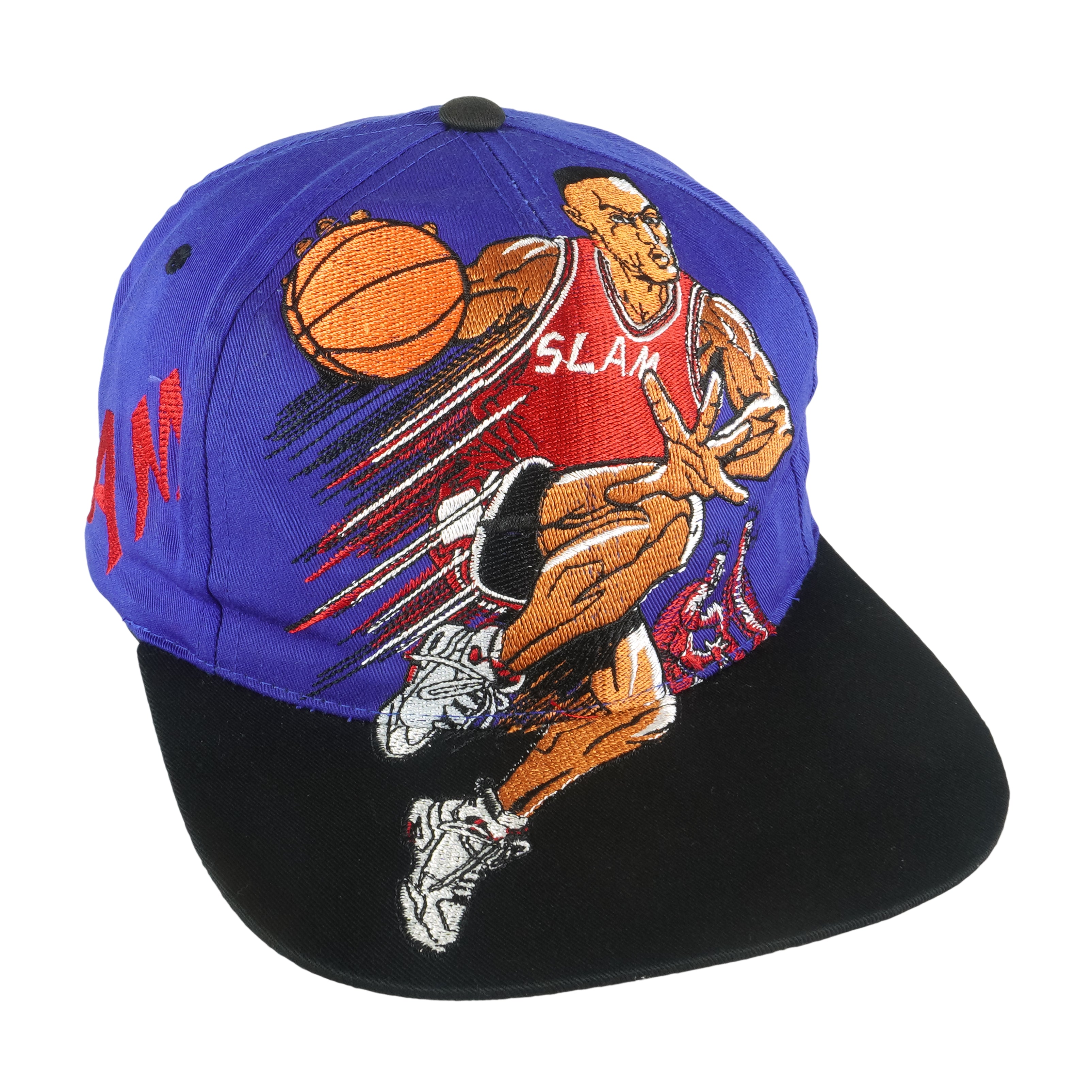 Vintage (Premore) - Slam Dunk Tomahawks Snapback Blue Hat 1990s OSFA Vintage Retro