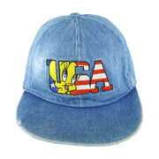 Looney Tunes - Tweety USA Embroidered Fitted Hat 1990s Vintage Retro