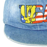 Looney Tunes - Tweety USA Embroidered Fitted Hat 1990s Vintage Retro