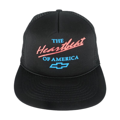 Vintage - Chevy The Heartbeat Of America Snapback Trucker Hat 1990s OSFA