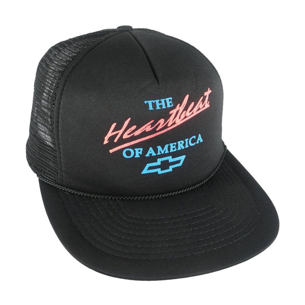 Vintage - Chevy The Heartbeat Of America Snapback Trucker Hat 1990s OSFA Vintage Retro