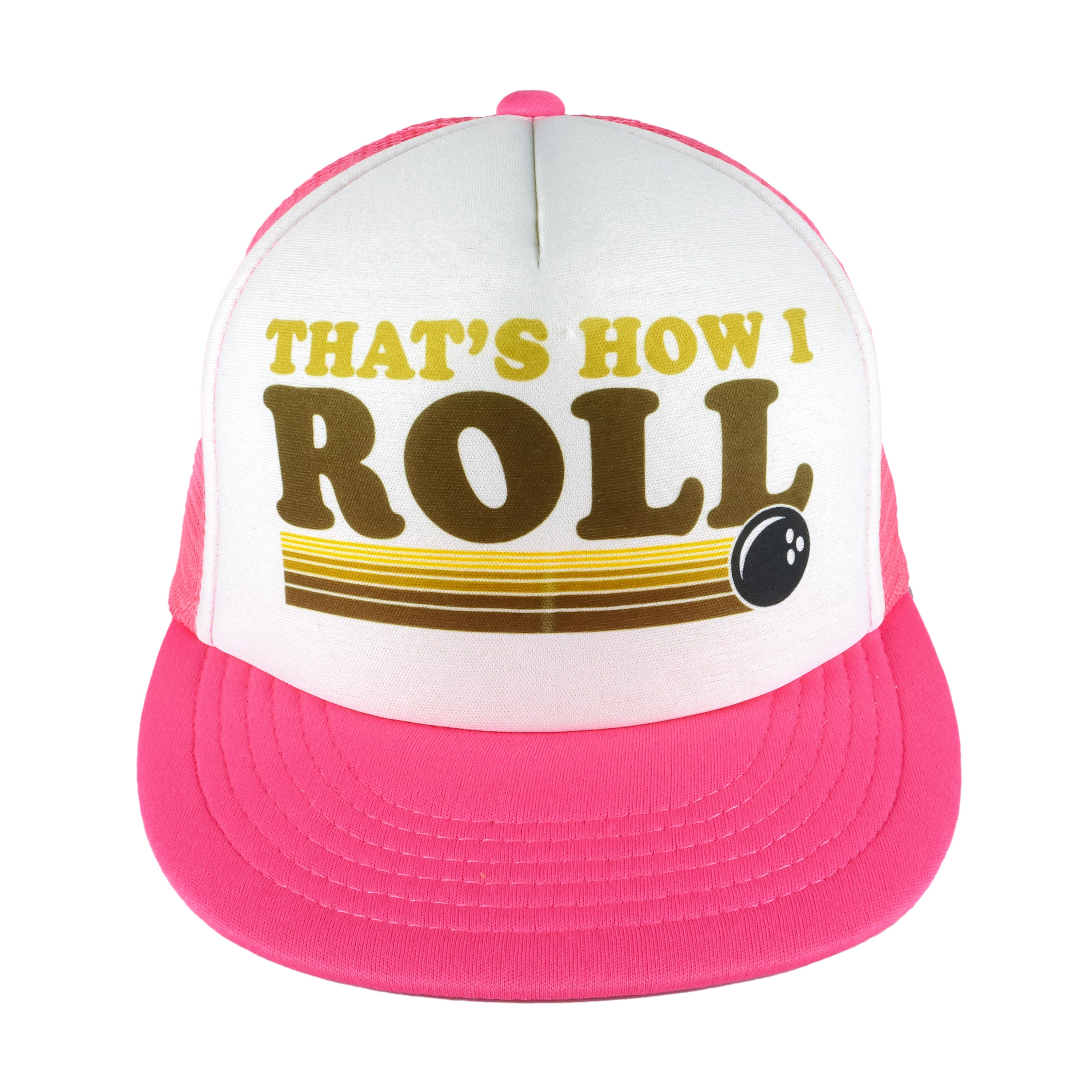 Vintage (Cobra) - That's Is How I Roll Bowling Snapback Trucker Hat 1990s OSFA Vintage Retro