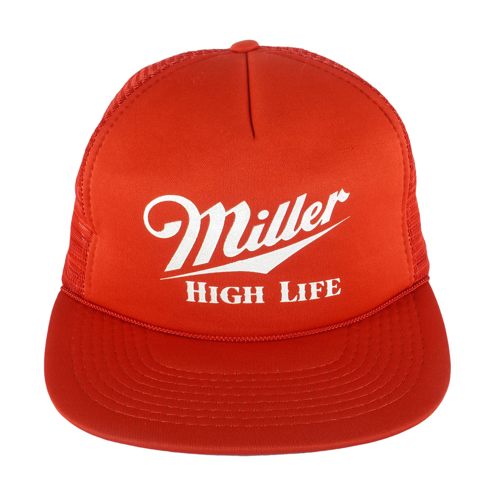 Vintage (Designer Pro) - Miller High Life Snapback Trucker Hat 1990s OSFA Vintage Retro