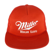 Vintage (Designer Pro) - Miller High Life Snapback Trucker Hat 1990s OSFA Vintage Retro