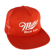Vintage (Designer Pro) - Miller High Life Snapback Trucker Hat 1990s OSFA Vintage Retro