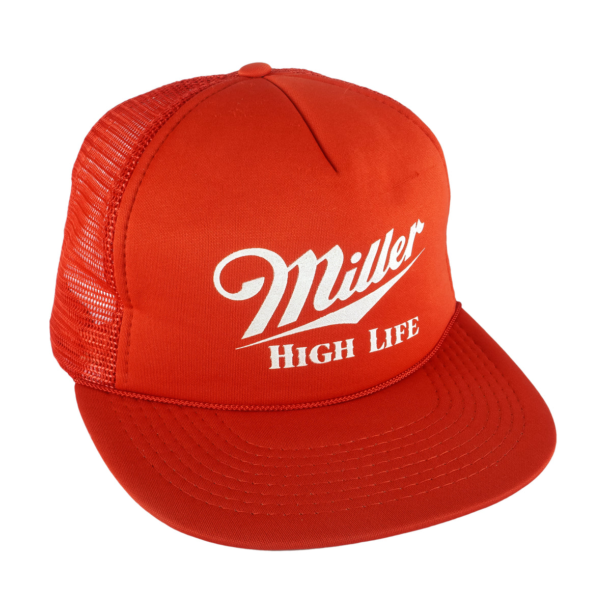Vintage (Designer Pro) - Miller High Life Snapback Trucker Hat 1990s OSFA Vintage Retro