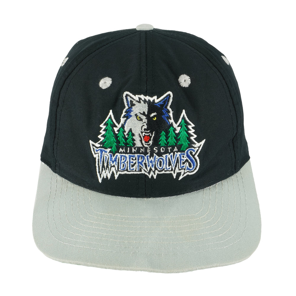 NBA (TEI) - Minnesota Timberwolves Snapback Hat 1990s OSFA Vintage Retro Basketball