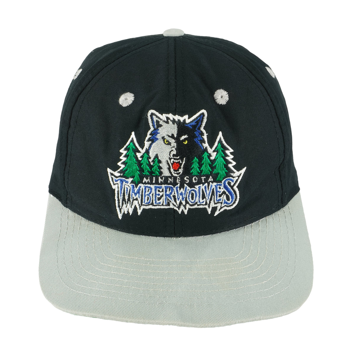 NBA (TEI) - Minnesota Timberwolves Snapback Hat 1990s OSFA Vintage Retro Basketball