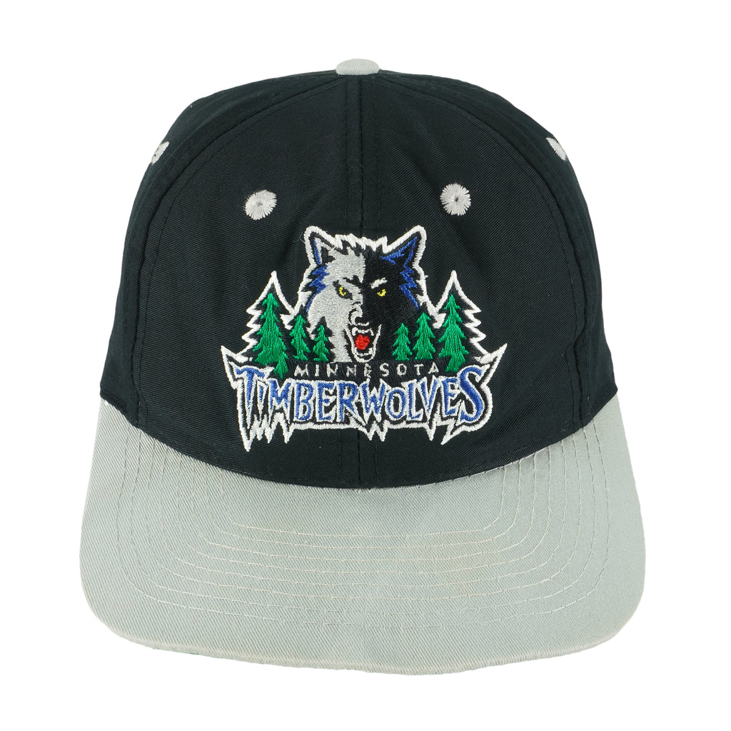 NBA (TEI) - Minnesota Timberwolves Snapback Hat 1990s OSFA Vintage Retro Basketball