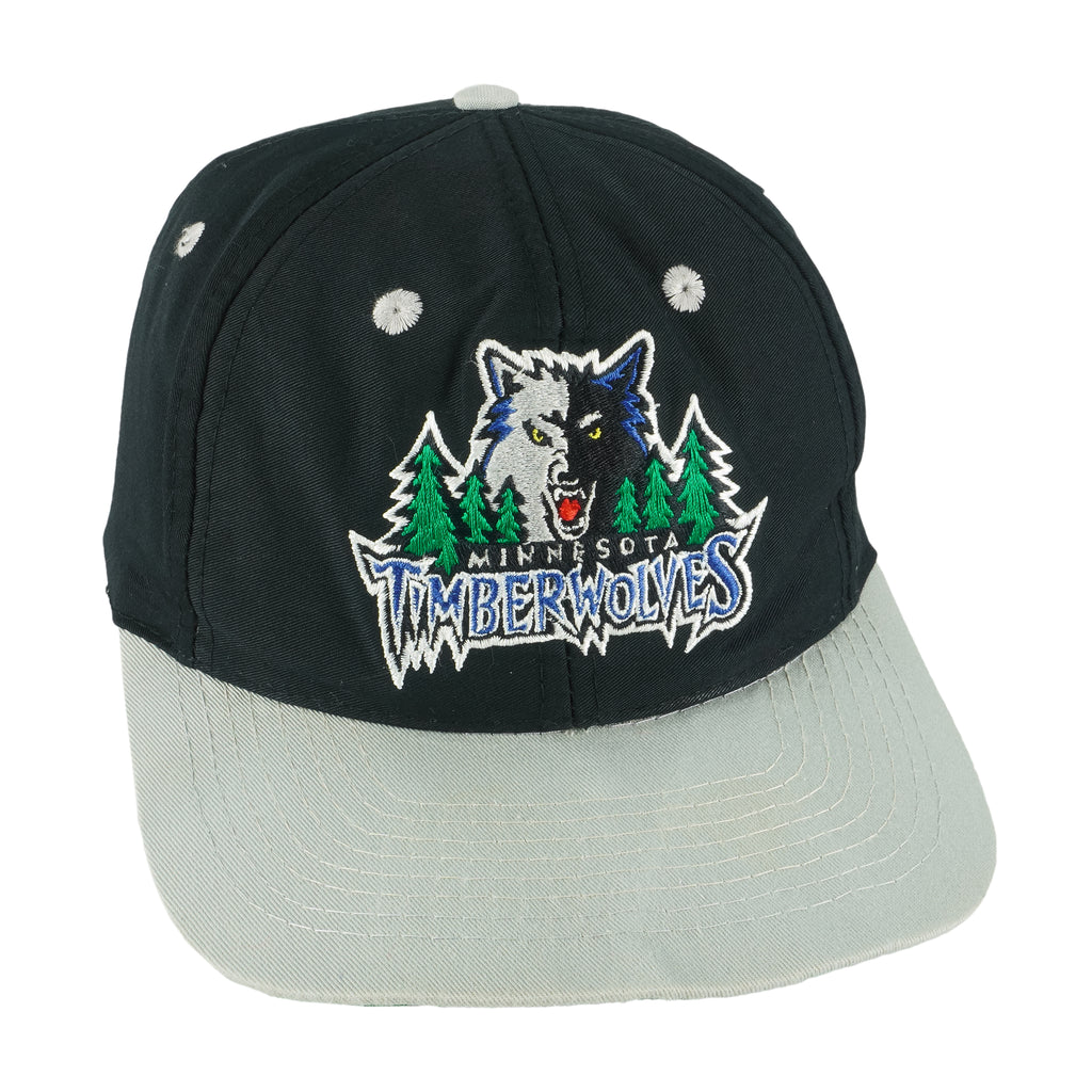 NBA (TEI) - Minnesota Timberwolves Snapback Hat 1990s OSFA Vintage Retro Basketball