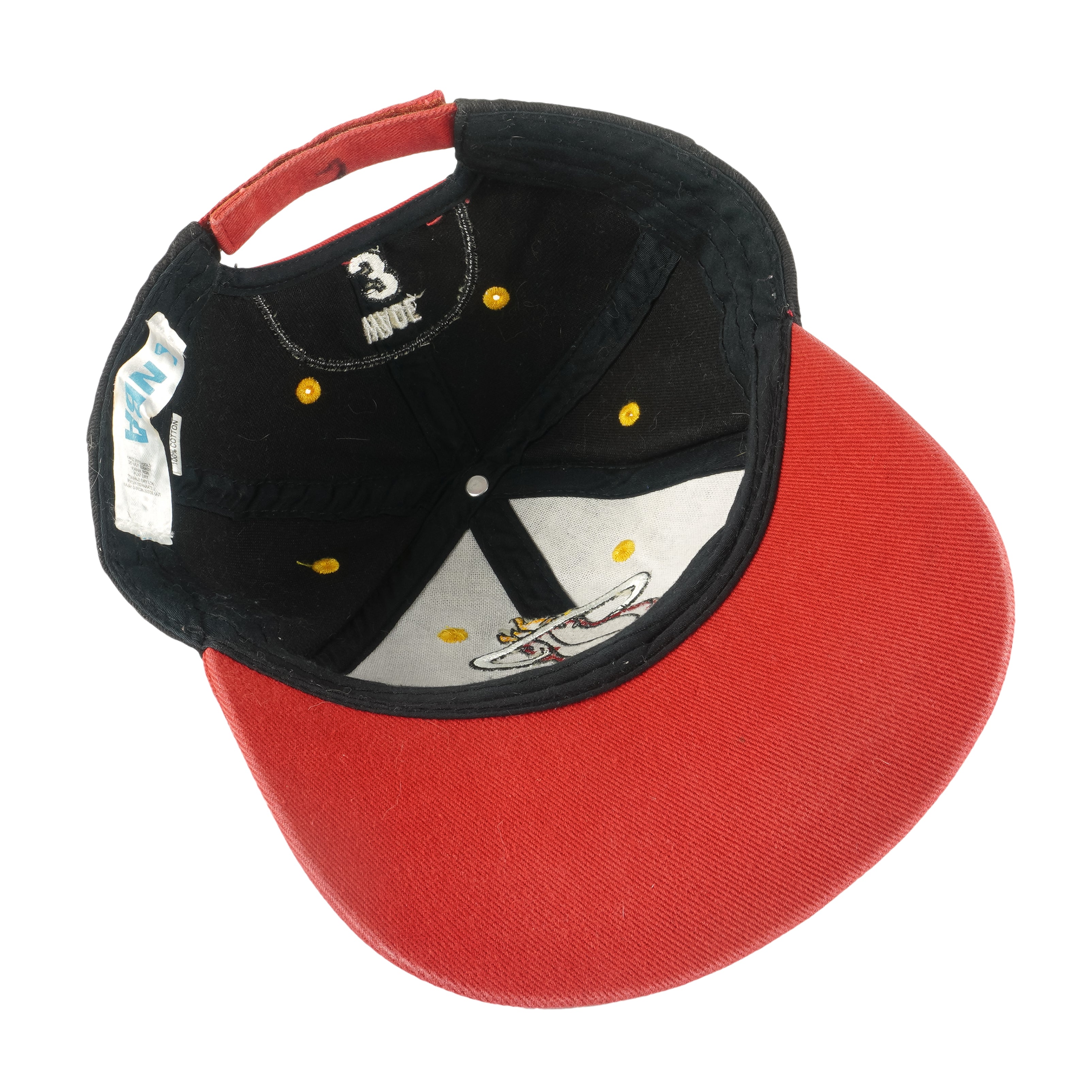 NBA - Miami Heat Basketball Wade 3 Strapback Hat 1990s OSFA Vintage Retro Basketball