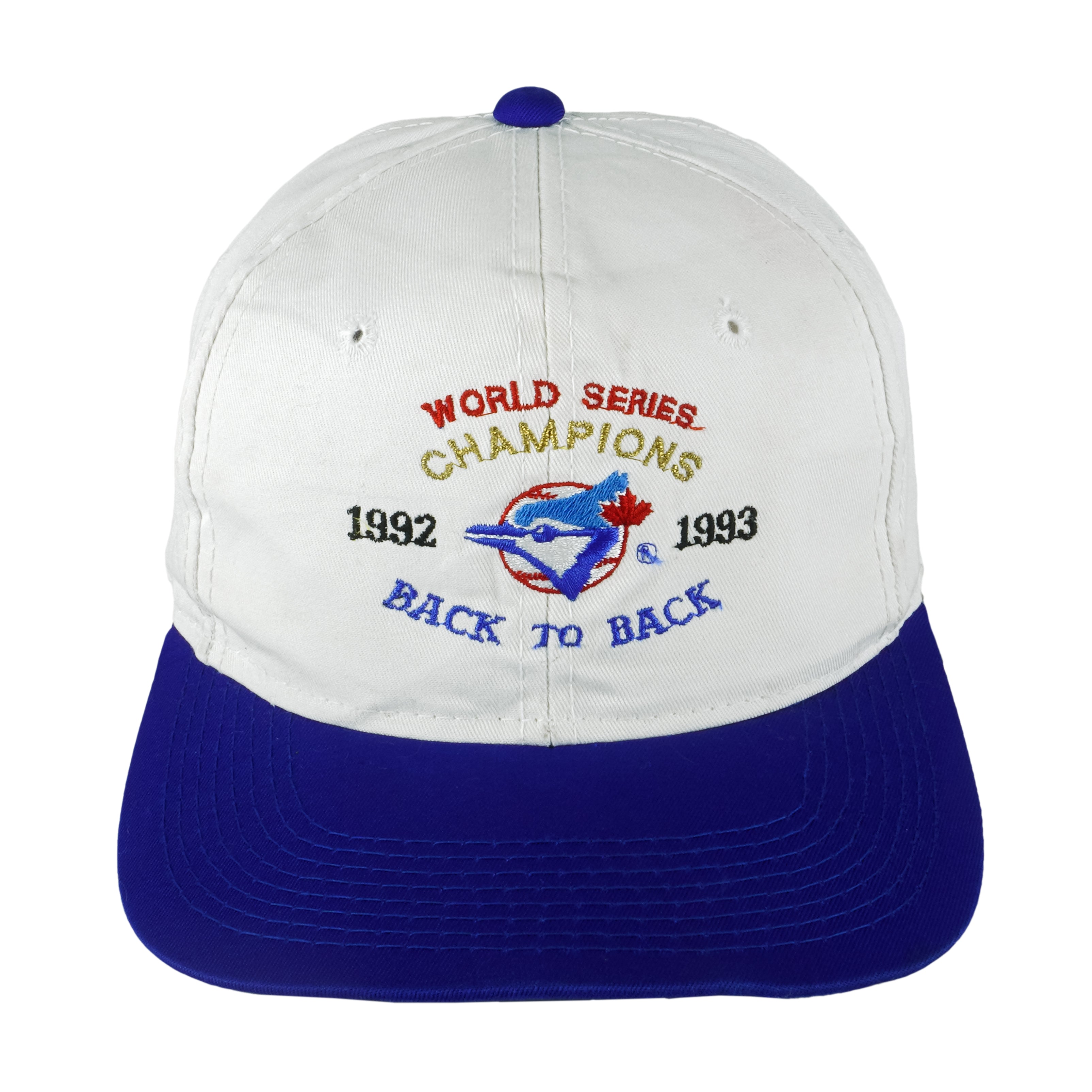 MLB (The Game) - Toronto Blue Jays Back To Back Champions Snapback Hat 1993 OSFA Vintage Retro Baseball