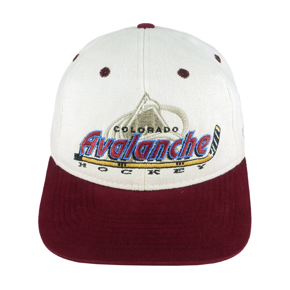 NHL (#1 Apparel) - Colorado Avalanche Snapback Hat 1990s OSFA Vintage Retro Hockey