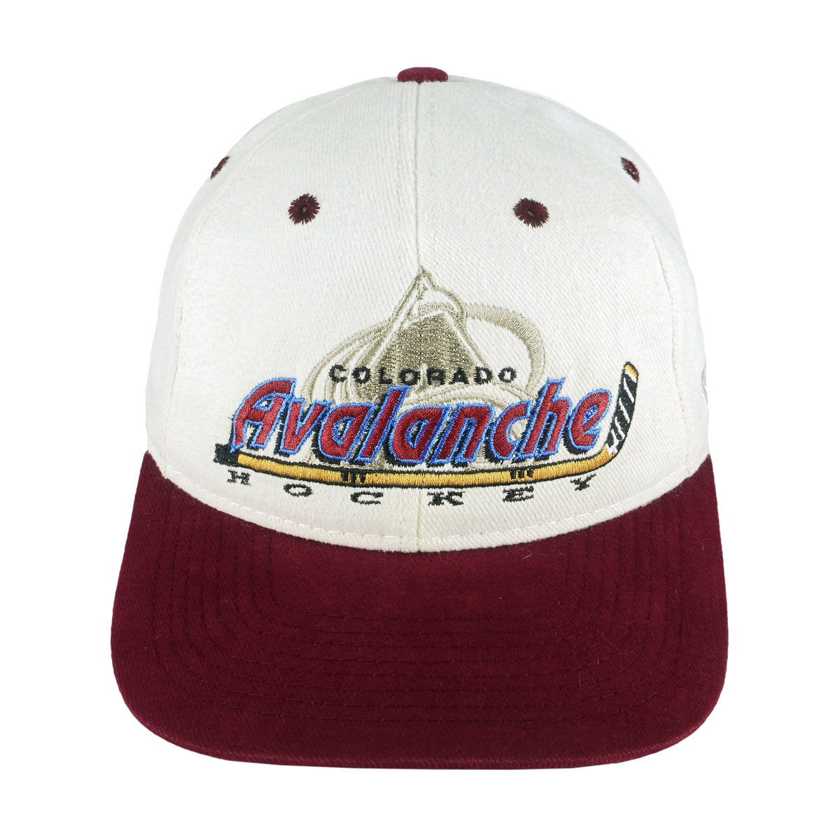 NHL (#1 Apparel) - Colorado Avalanche Snapback Hat 1990s OSFA Vintage Retro Hockey